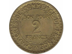 FRANCE 2 FRANCS DOMARD 1922 2 OUVERTS SUP N1