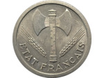 FRANCE 2 FRANCS BAZOR ALUMINIUM 1943 SUP (G536)
