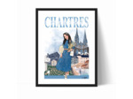 Chartres - affiche, carte postale