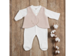 Ensemble Gilet bébé et son pyjama polaire bio