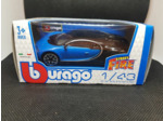 BUGATTI CHIRON BLEU/NOIR 1/43 BOITE D'ORIGINE