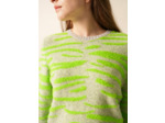 Pull zebré Olten en laine mélangée