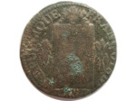 FRANCE 1 SOL AUX BALANCES 1793 D. (Dijon) 12gr08 B+
