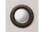 Miroir convexe feuilles bronze 23x2x23cm