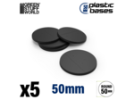 Socles plastiques ronds 50mm noir