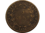 COLONIES FRANCAISE (GUYANE) 5 CENTIMES 1828 A TB+ (Lec300)