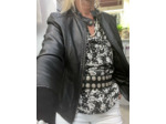 O57481Blouson femme cuir agneau noir