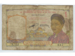 INDOCHINE (Cambodge-Laos -Viet-Nam) 1 PIASTRE SERIE S.355 ND 1953 TB+