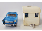 PEUGEOT 404 BLEU FONCE CARAVANE DIGUE NOREV SERVO DIRECTION PLASTIQUE 1/43