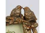 Cadre photo oiseaux dorés 22x17x4cm
