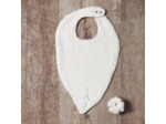Grand bavoir feuille Eponge coton bio