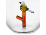 Verre petit oiseau multicolore 12x10x10cm