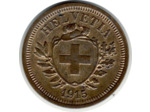 SUISSE 1 RAPPEN 1915 B SUP