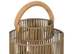 Lanterne d'extérieur Pasil naturel osier cuir 31x45cm