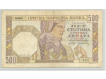 SERBIE 500 DINARA 01-11-1941 SERIE HB0812 TB+