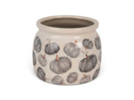 Pot de Fleurs céramique Citrouille gris 16x13cm