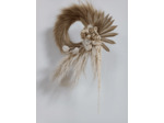 Couronne fleurs séchées palme<br>blanc