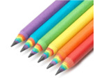 Legami - Lot de 6 crayons HB en papier recyclé arc-en-ciel