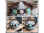 Bracelet Shamballa 3 perles de verre