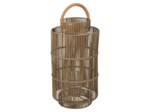 Lanterne d'extérieur Pasil naturel osier cuir 40x75cm
