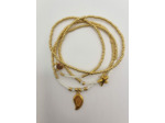 BRACELET MULTIRANGS TROPICAL GOLD