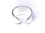 Bague Argent Large surface Ajustable Femme