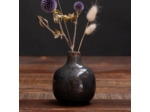Vase céramique gris foncé 9x9cm