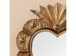Miroir coeur Ex-voto patine bronze 23x31cm