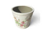 Pot de fleurs rond céramique beige rose 15x15x14cm