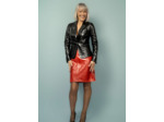 AM354 Blazer femme cuir noir