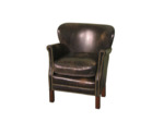 Fauteuil club vintage cuir Turner Camden 67x75cm
