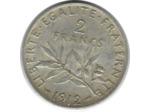 FRANCE 2 FRANCS SEMEUSE 1912 TTB N3