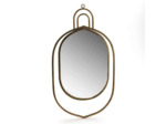 Miroir Alma ovale doré 30x55x2cm