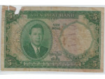 INDOCHINE FRANCAISE 5 PIASTRES NON DATE (1953) SERIE J.28 B+