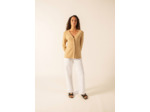 Gilet col V Blainville boutonné en maille de laine fine