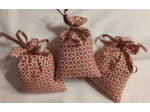 LOT DE 3 SACHETS DE LAVANDIN RUBAN VIEUX ROSE