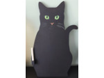 Tableau ardoise grand chat aux yeux verts