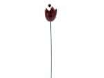Fleur de tulipe en céramique rouge 3cm - B015