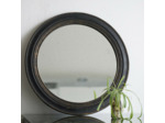 Miroir rond noir vintage 60x60x2cm