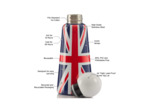 Gourde Skittle Lund London - Le Drapeau Anglais - 500 ml - La meilleur prise en main du marché, Garantie 0 fuites.