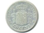 ESPAGNE 50 CENTIMOS ALFONSE XII 1880 MSM TB (W685) N2