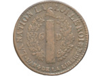 FRANCE 6 DENIERS FRANCAIS 1792 BB (Strasbourg) TB+ (G7)