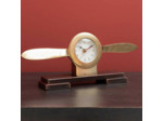 Horloge hélice sur base cuir 10x6x31cm