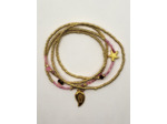 BRACELET MULTIRANGS TROPICAL GOLD