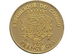 REPUBLIQUE DU CONGO 100 FRANCS CFA PASTEUR 2022 PROOF OR 999‰