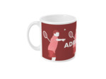 Tasse ou mug "Joueur garçon de badminton" - personnalisable