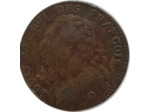 FRANCE 12 DENIERS FRANÇOIS 1792 an 4 D (Lyon) 11gr66 TB+
