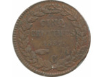 MONACO 5 CENTIMES 1837 MC TB+ N1