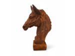 Tête de cheval fonte rouille 41x30x13cm