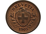 SUISSE 1 CENTIME 1905 SUP/NC (KM3)